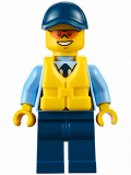 LEGO cty0615 Police - City Officer, Life Preserver, Orange Sunglasses
