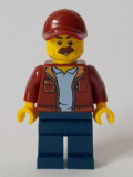 LEGO cty1043 Taxi Driver - Dark Red Bomber Jacket, Dark Blue Legs