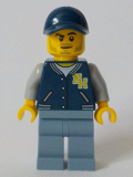 LEGO cty1044 Cameraman - Dark Blue Jacket, Sand Blue Legs