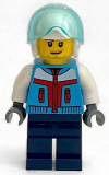 LEGO cty1397 Stunt Plane Pilot - Dark Azure Jacket, Dark Blue Legs, White Helmet