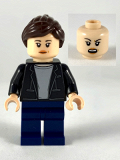 LEGO sh601 Maria Hill - Black Jacket, Light Bluish Gray Shirt, Dark Blue Legs